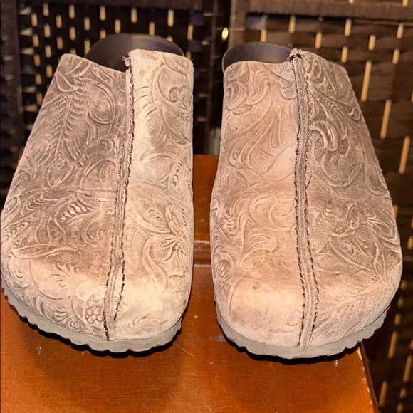 Papillio by Birkenstock Brown Embossed Slip-On Shoes size 7 - Picture 2 of 13